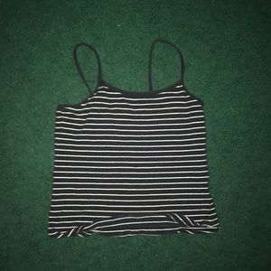 black and white striped tanktop